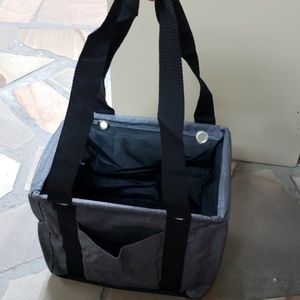 Thirty-One Small Utility Tote Charcoal Crosshatch